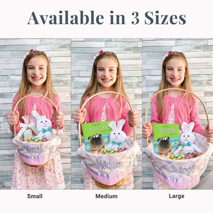 Let's Make Memories Personalized Easter Basket for Kids - For Boys - For Girls - Embroidered Name - Create Your Own (photo 4)