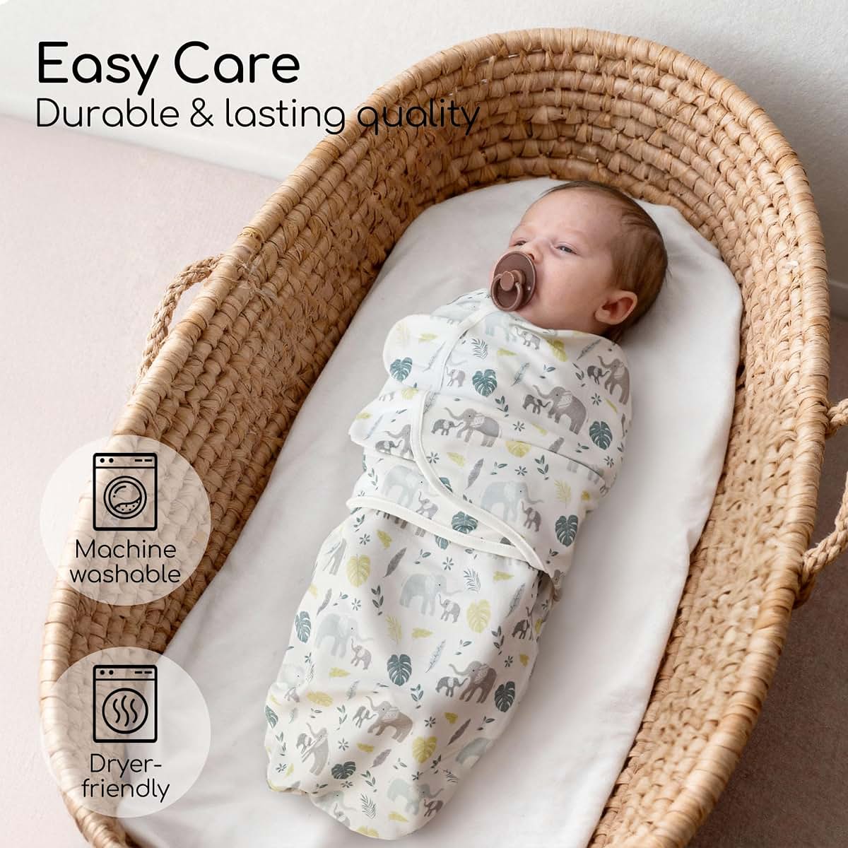 Civarua Kids Cotton Swaddle Sleep Sack for Newborns (2-Pack)