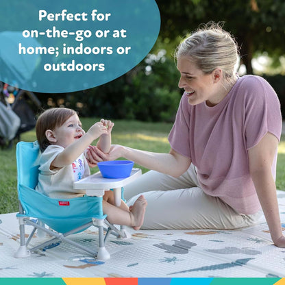 Nuby Easy Go Pop Up Foldable Booster Seat | Stripes