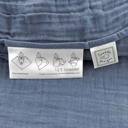 SwaddleDesigns Cotton Muslin Swaddle Blankets, Set of 4, 46x46 in, Wind & River