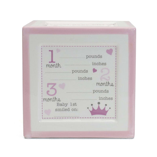 Child to Cherish A Block to Grow On Piggy Bank - Pink