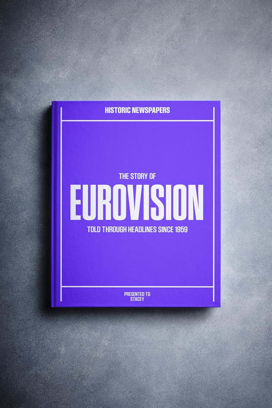 Signature Gifts Eurovision Movie & Music History Book With Personalized Cover