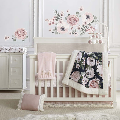 Levtex Baby Fiori Crib Fitted Sheet - Floral Print, Standard Mattress