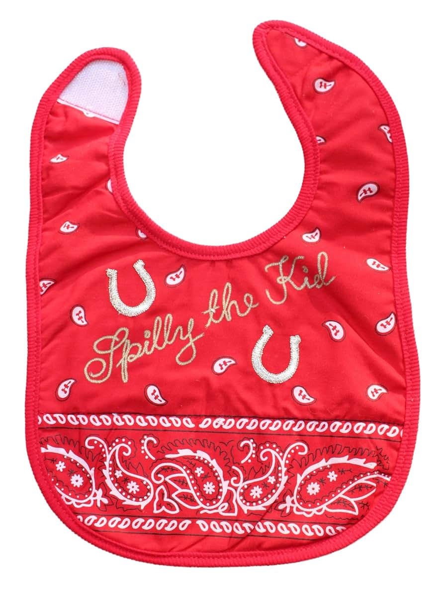 4Rodeo Western Bandana Spilly The Kid Baby Infant Bib Red
