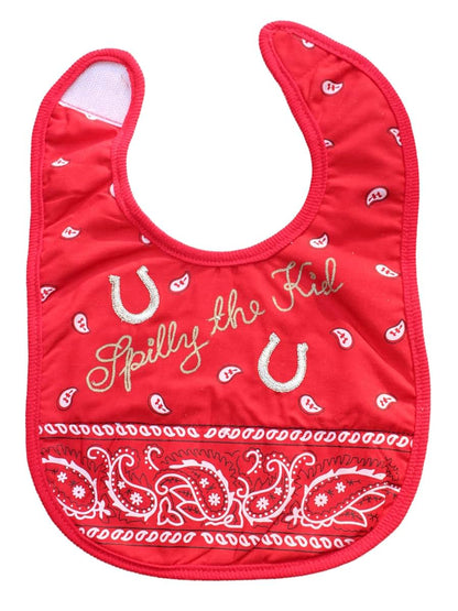 4Rodeo Western Bandana Spilly The Kid Baby Infant Bib Red