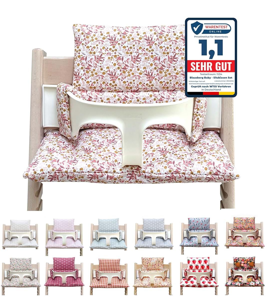 Blausberg Baby - Coated Cushion Set Compatible Tripp Trapp High Chair - Materials Oek-Tex Standard Certified Made in (photo 2)