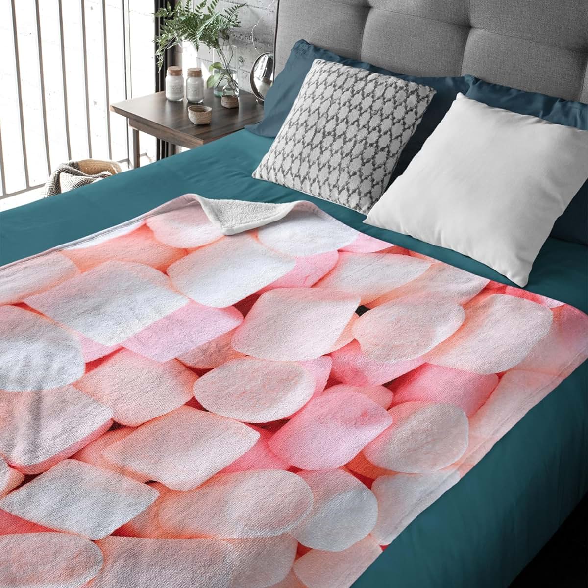 Buyyet Marshmallow Blanket 30x40 Inch Soft Flannel Fleece Throw