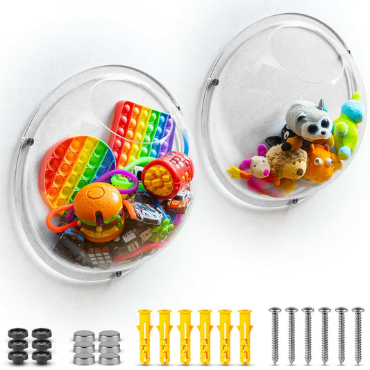 Gomos Acrylic Wall Organizer 2-Pack Transparent Bubble Storage