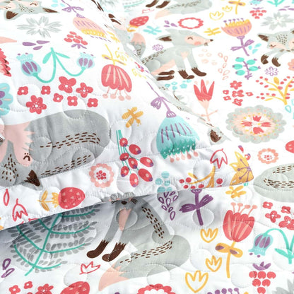 Lush Decor Pixie Fox 6-Piece Daybed Cover Set - Gray & Pink (photo 4)