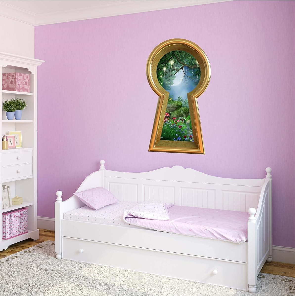 Stickit Graphix Enchanted Lantern Forest 3D Keyhole Wall Decal
