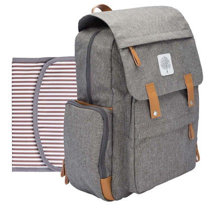 Parker Baby Co. 8-Year Original Birch Diaper Backpack Gray Insulated Bottle Pockets Stroller Straps