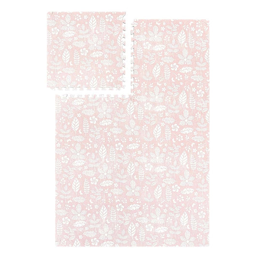 PopsyKosy Baby Floor Play Mat - Interlocking Foam Tiles In Baby Coral