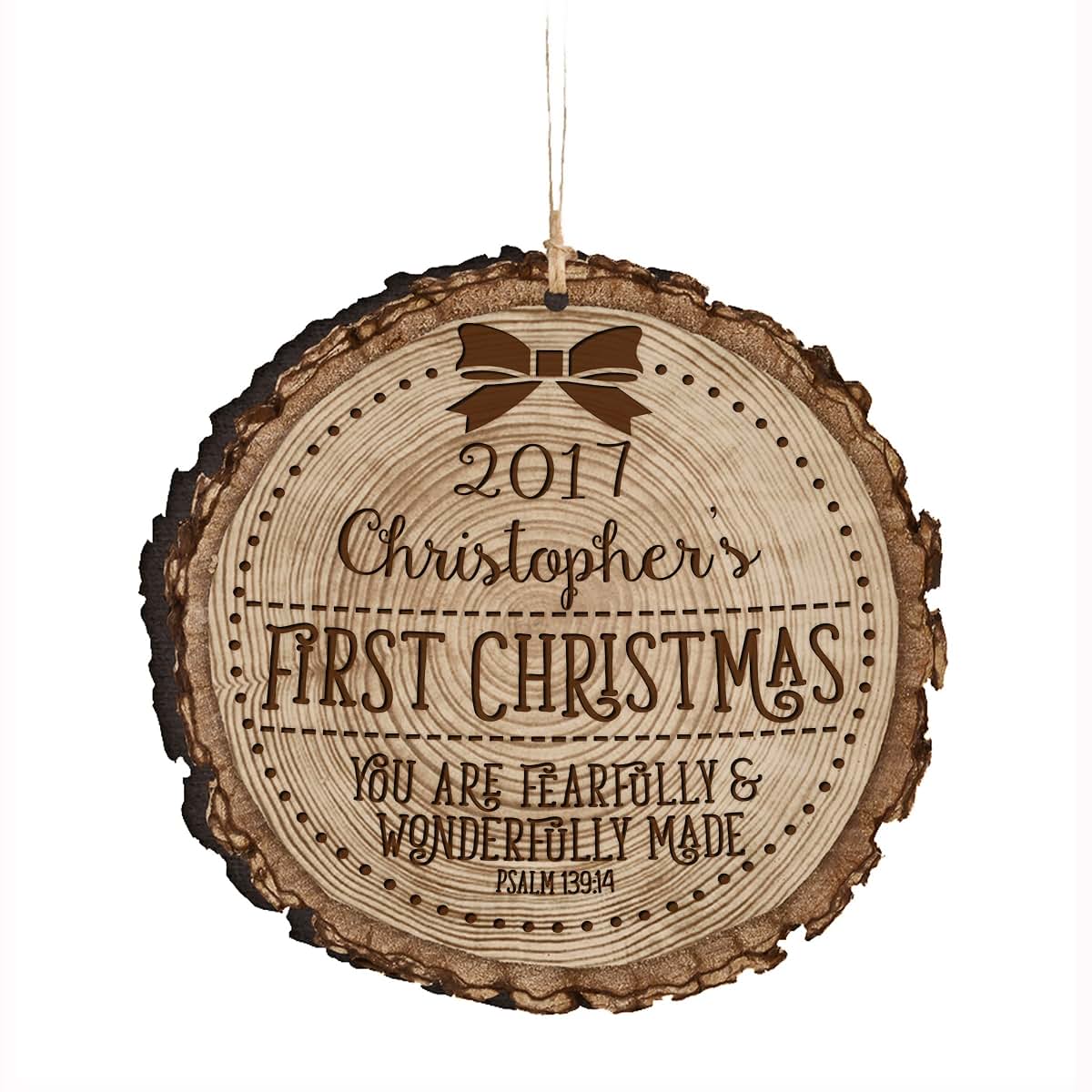 LifeSong Milestones Personalized Baby's First Christmas Ornament New Parent gift ideas for newborn boys and girls