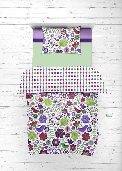 Bacati Botanical Sanctuary Multicolor Purple Soft Nap Mat (photo 2)