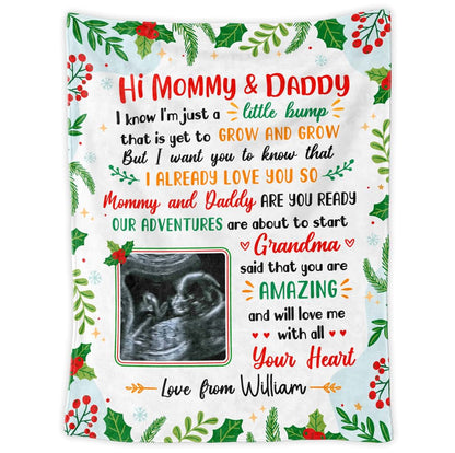 46Custom Personalized Baby Sonogram Fleece Sherpa Blanket (photo 2)