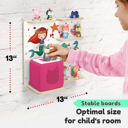 Stadtecken Wooden Shelf for Toniebox with Magnetic Figure Holders (photo 2)