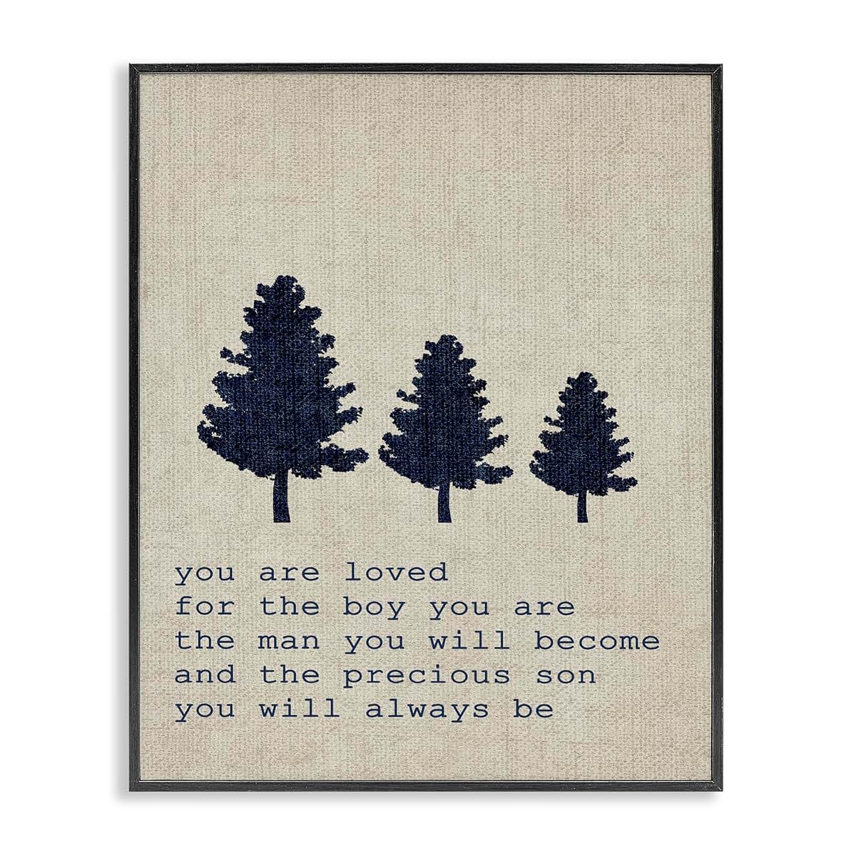 Stupell Industries Loved Son Trees Framed Giclée Print 11x14 Inch