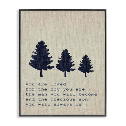 Stupell Industries Loved Son Trees Framed Giclée Print 11x14 Inch