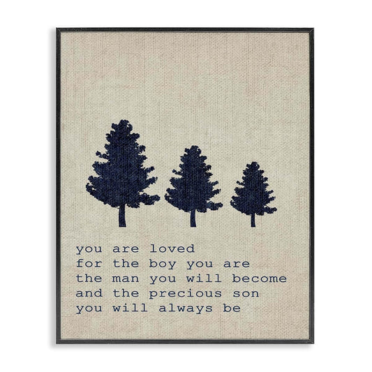 Stupell Industries Loved Son Trees Framed Giclée Print 11x14 Inch