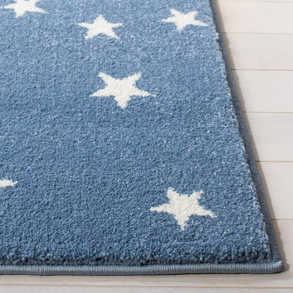 Safavieh Carousel Kids Collection Area Rug - 5'3" Square Light Blue & Grey