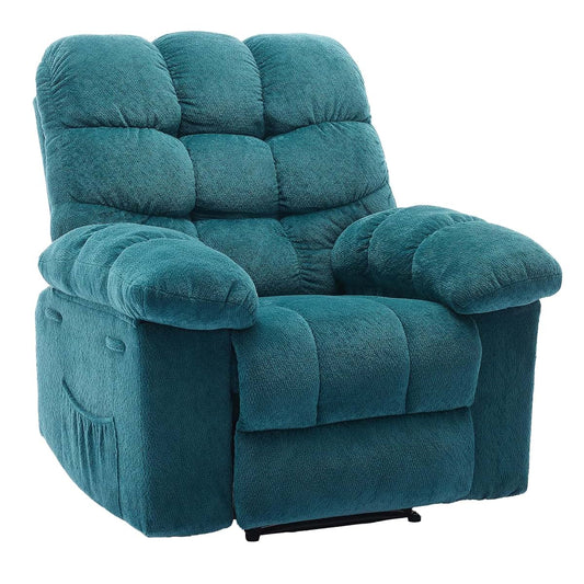 Sunvasagoo Rocking Recliner Chair,Rocker Chair for Living Room,Upholstered Fabric Glider Nursery Chair with Side