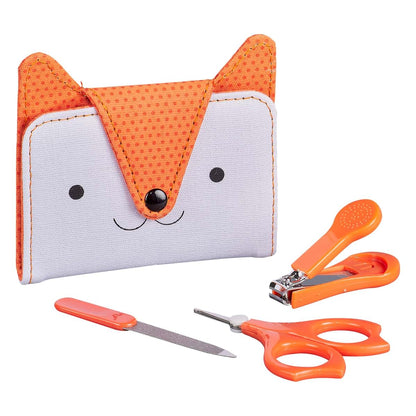 Petit Collage Baby Nail Kit – Includes Baby Nail Clippers, Scissors, and Nail File – Includes a Fox-Shaped Pouch