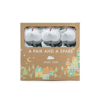 Angel Dear Three Of A Kind Blankie Trio, Grey Bulldog Microfiber