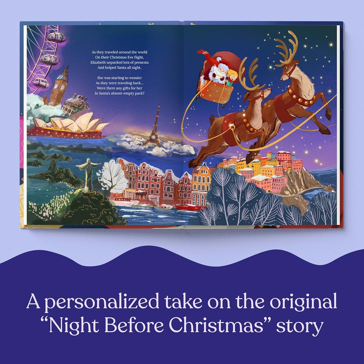 Luna Studios Night Before Christmas Personalized Children's Book (photo 2)