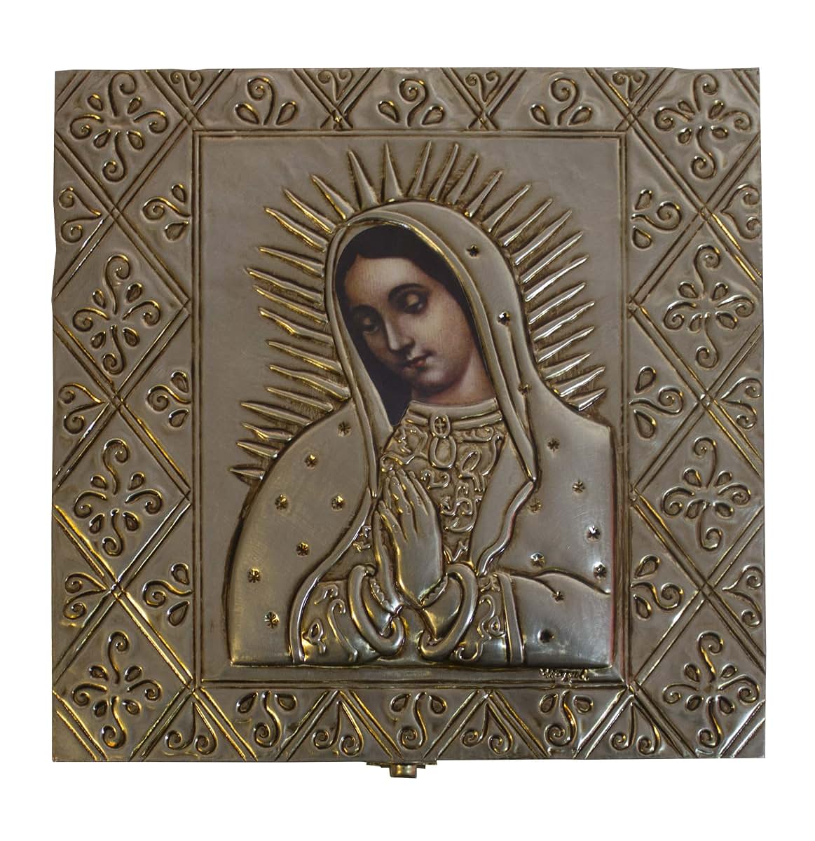 San Rafael Arcangel Premium Virgin of Guadalupe Baptism Kit - Includes Candle, Towel, Shell, Rosary - Catholic