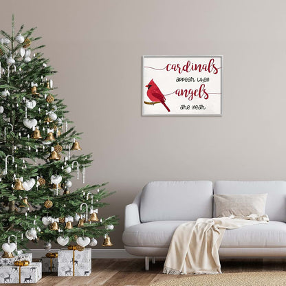 Stupell Industries Cardinals Appear Angels Near Framed Giclee Art 30x24