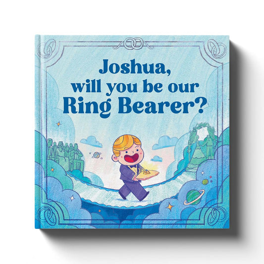 Luna Studios Ring Bearer Proposal Gift - Will You Our Ring Bearer - Proposal Box Personalized Children's Book
