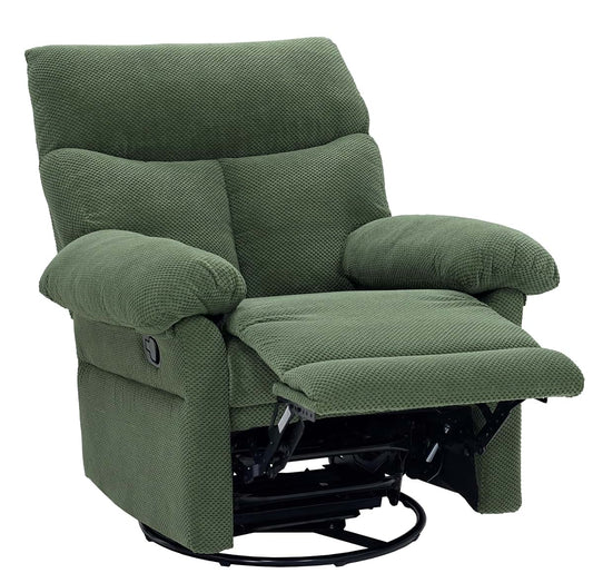 ZENQUORIAM 360° Manual Swivel Rocker Recliner Chair, Glider Rocking Armchair