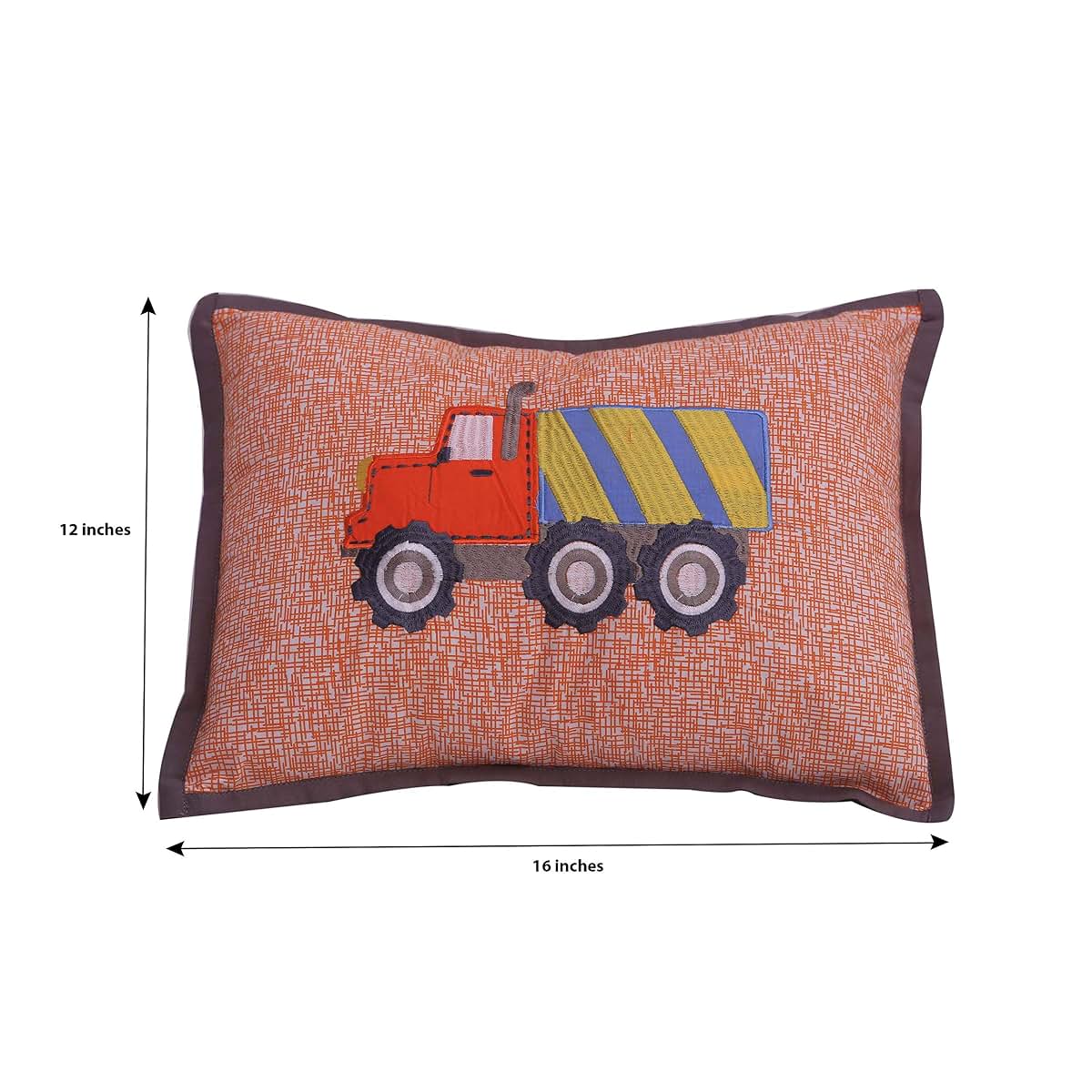 Bacati Construction Multicolor Boys Cotton Dec Pillow (photo 3)