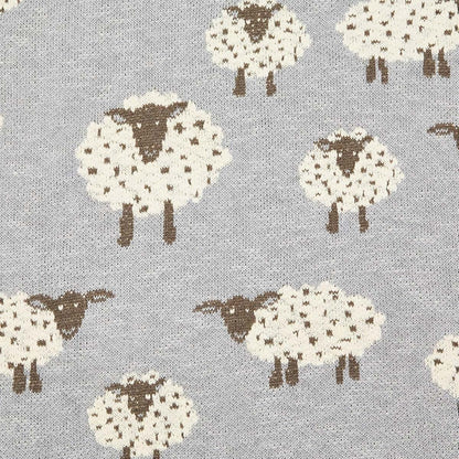 Two's Company Counting Sheep Blanket Cotton 31x39 Inches