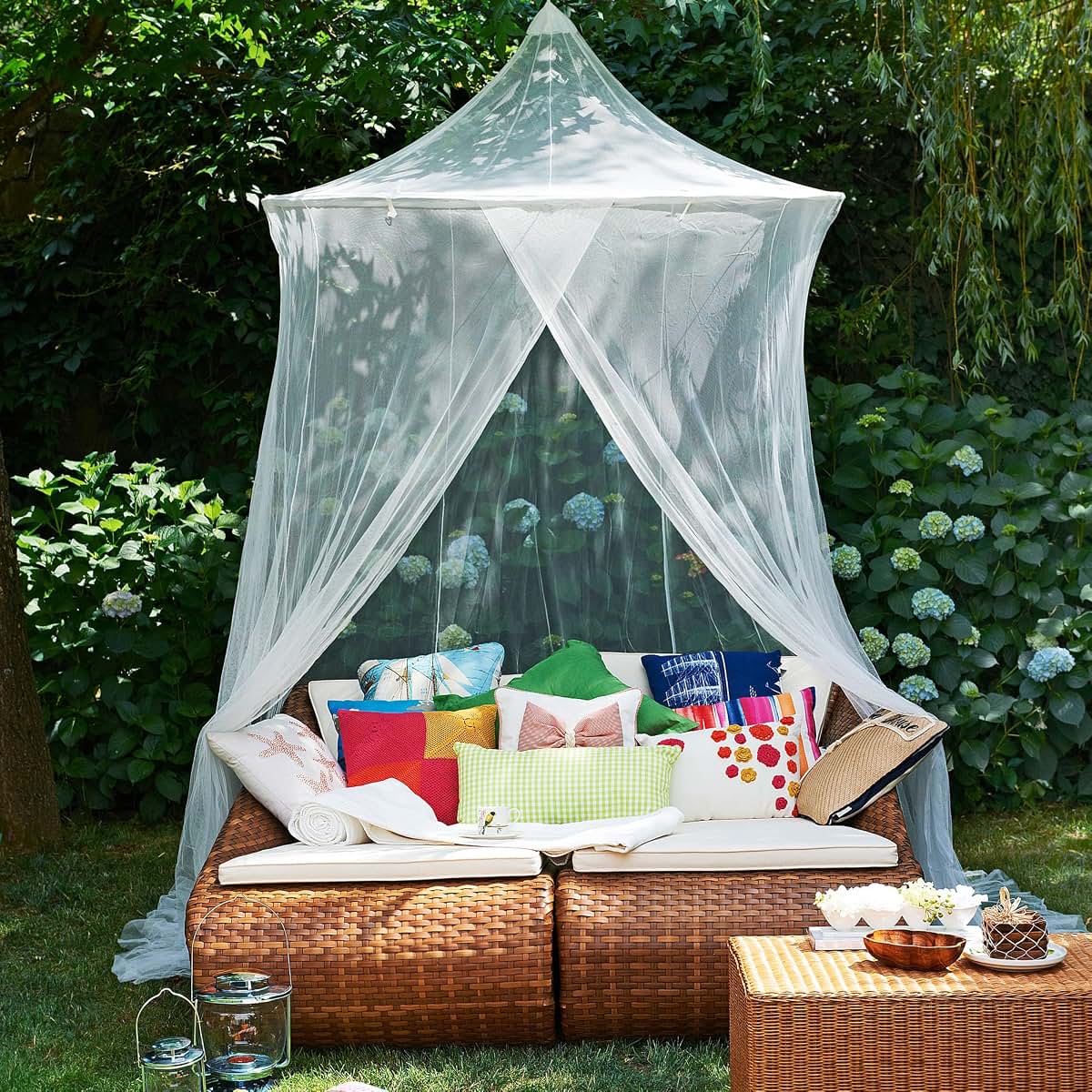 UB-STORE Large Mosquito Net for Bed or Outdoor Patio | 5FT Diameter Top Ring