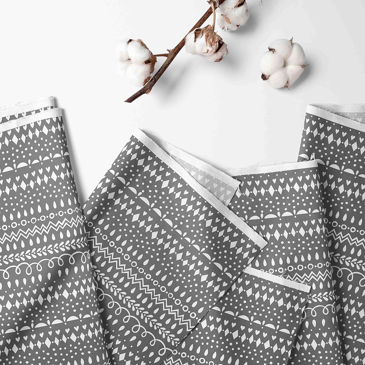 Bacati Owls Scribble Grey Curtain Panels