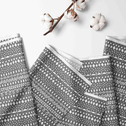 Bacati Owls Scribble Grey Curtain Panels