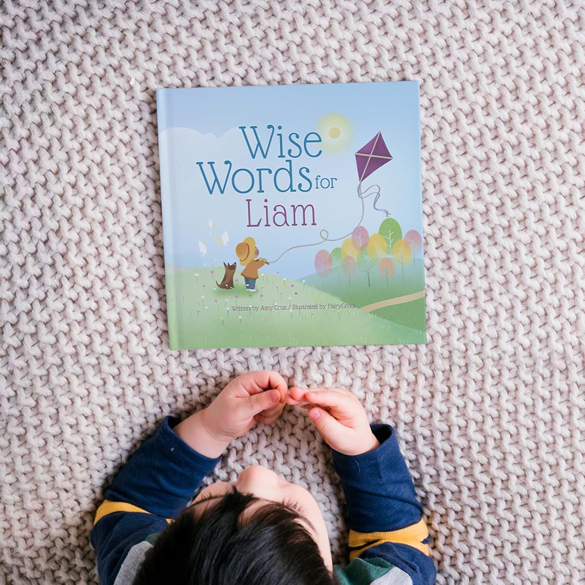 Luna Studios Wise Words for You Personalized Children's Book - Baptism & Christening Gift for Boys (photo 2)