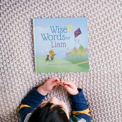 Luna Studios Wise Words for You Personalized Children's Book - Baptism & Christening Gift for Boys (photo 2)