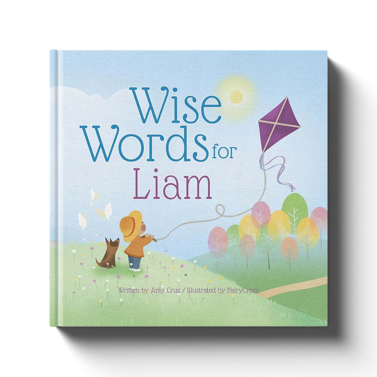 Luna Studios Wise Words for You Personalized Children's Book - Baptism & Christening Gift for Boys