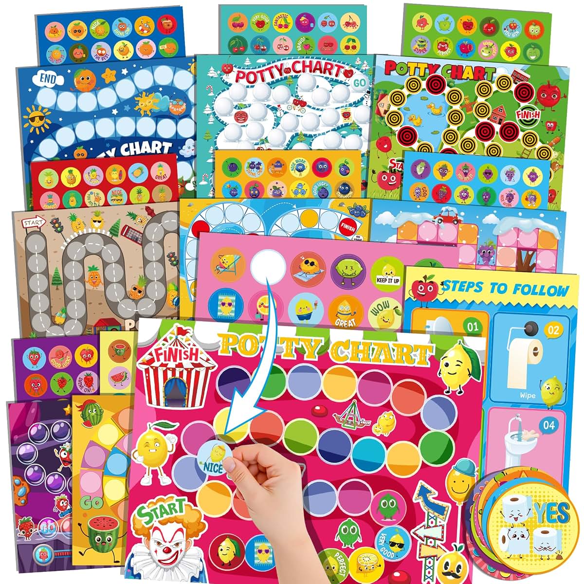 Horiechaly Potty Training Chart Set With Scented Stickers