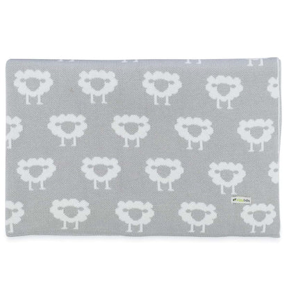 Ziggy Baby Organic Cotton Knitted Blanket - Sheep Design