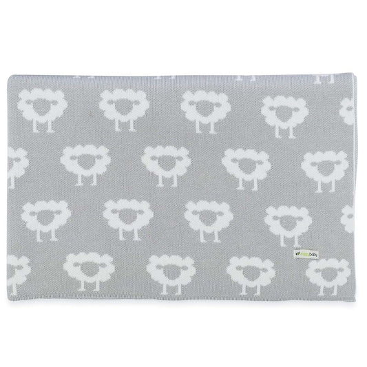 Ziggy Baby Organic Cotton Knitted Blanket - Sheep Design