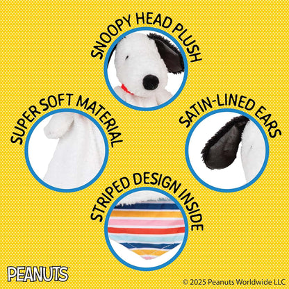Kids Preferred Peanuts Snoopy Baby Blanket - Ultra Soft, Striped Details, Snoopy Lovey, Satin Accents, Ages 0 Months
