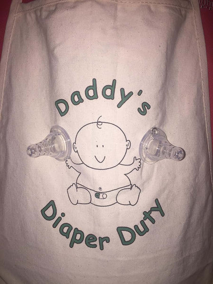 Genius Baby Toys Daddy's Diaper Duty Apron - Unique New Dad Gag Gift for Baby Shower Fun (photo 2)