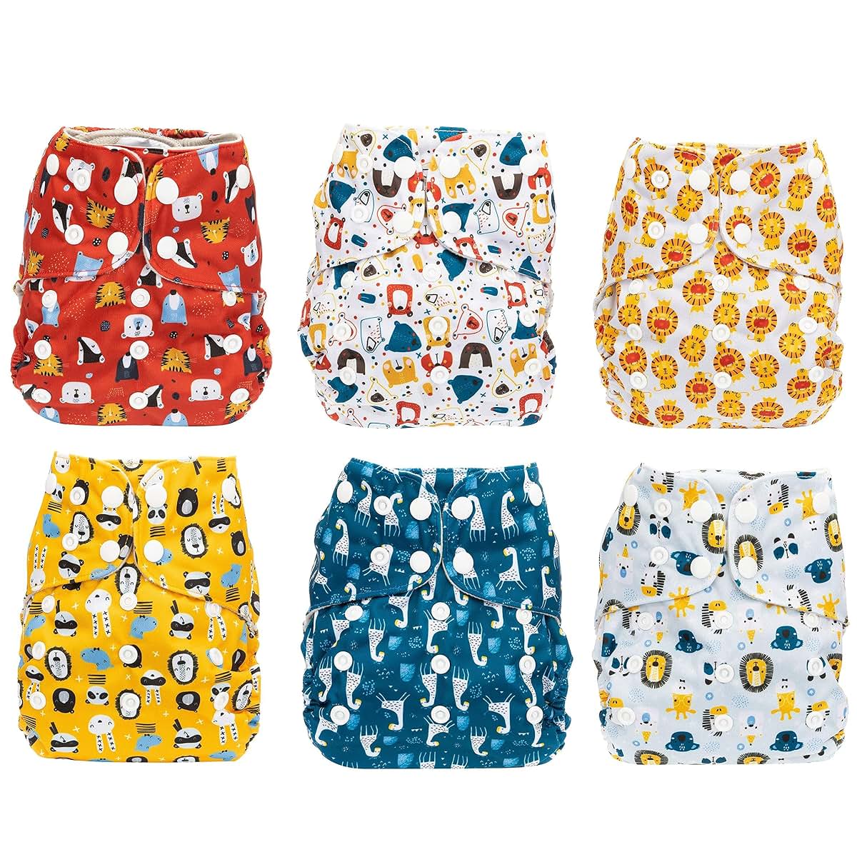 Simple Being Reusable Cloth Diapers, Double Gusset, One Size Adjustable, Washable Soft Absorbent, Waterproof Cover (photo 3)