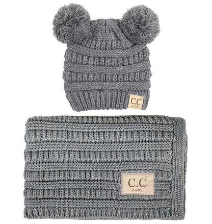 Baby Blanket & Beanie Set - Ribbed Knit Comfort for Infants
