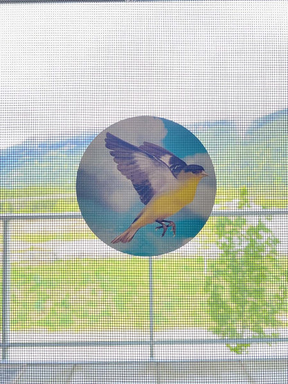 BabyOneStop Retractable Screen Door Decals, Bird Design, 6 Pack