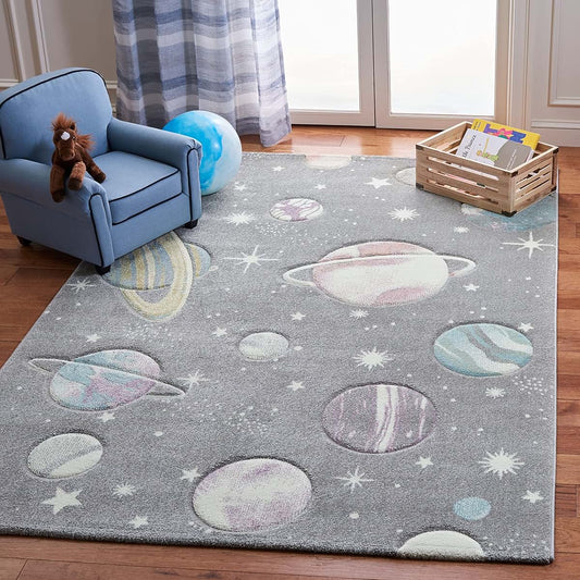 SAFAVIEH Carousel Kids Area Rug 8x8 Grey Lavender