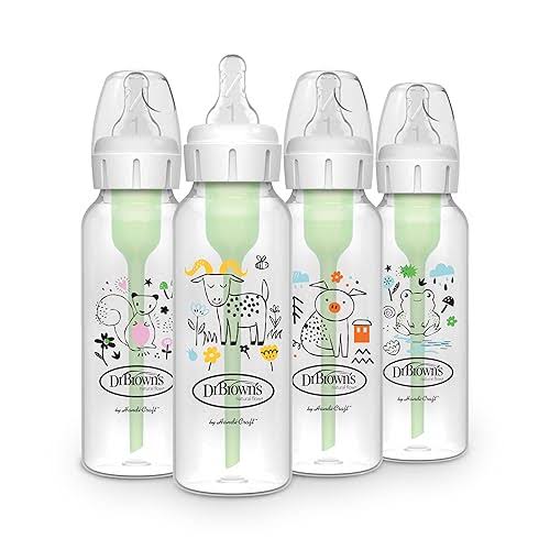 Anti-Colic Baby Bottles — 4-Pack with Natural-Flow Silicone Nipples